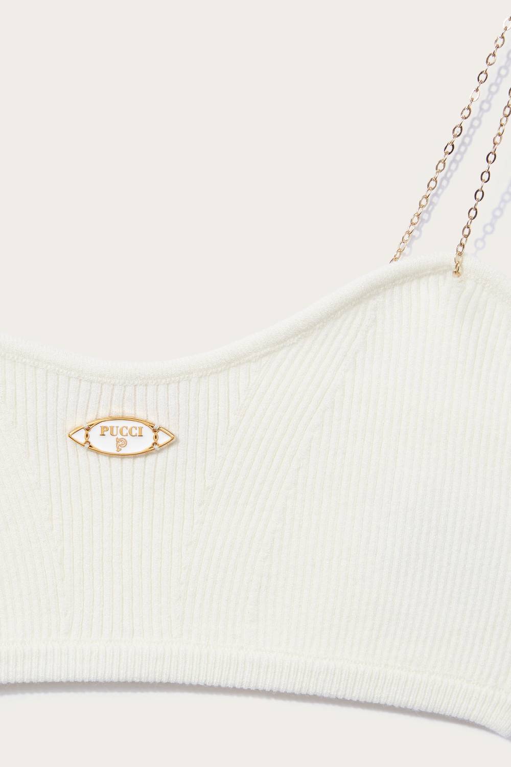 Pucci Top a fascia con spalline a catena Fino al 55% di sconto
