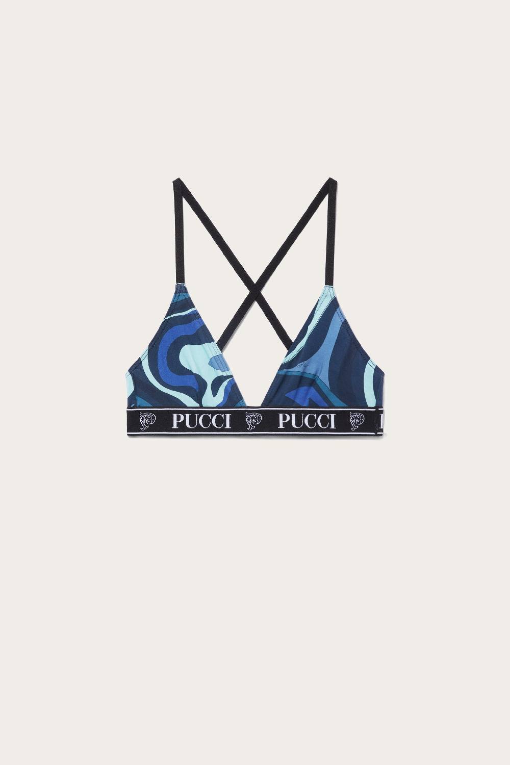 Pucci 3 Pack Reggiseno a triangolo con logo jacquard Italia