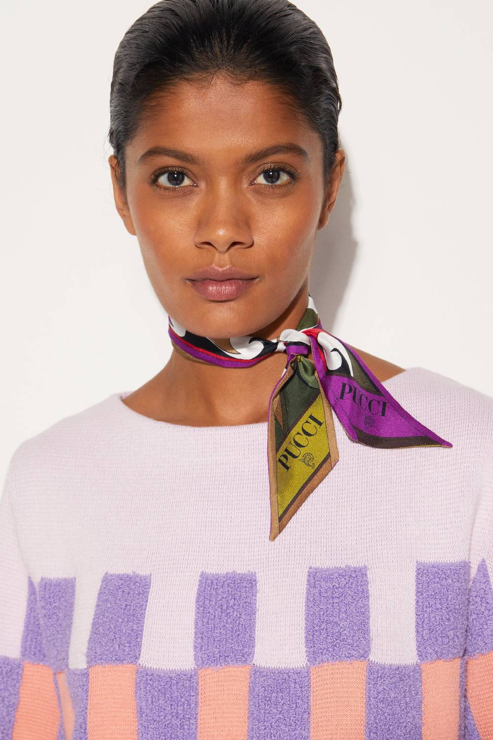 Pucci Foulard in seta con stampa Rombi Pezzi Unici