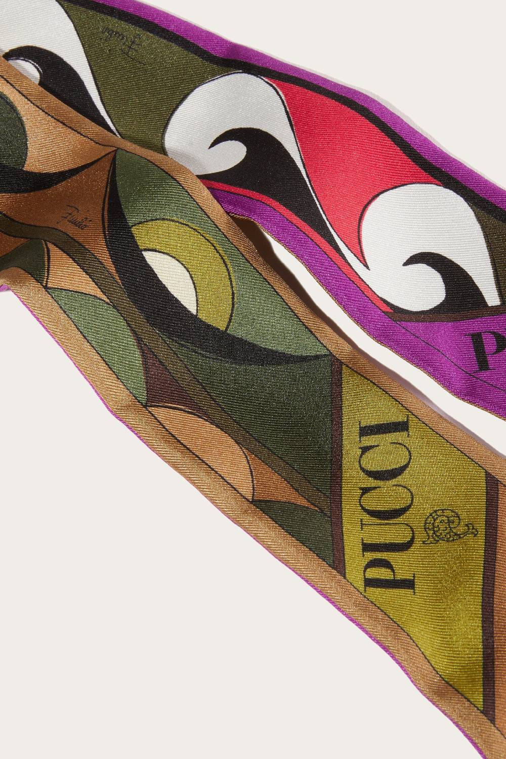 Pucci Foulard in seta con stampa Rombi Pezzi Unici