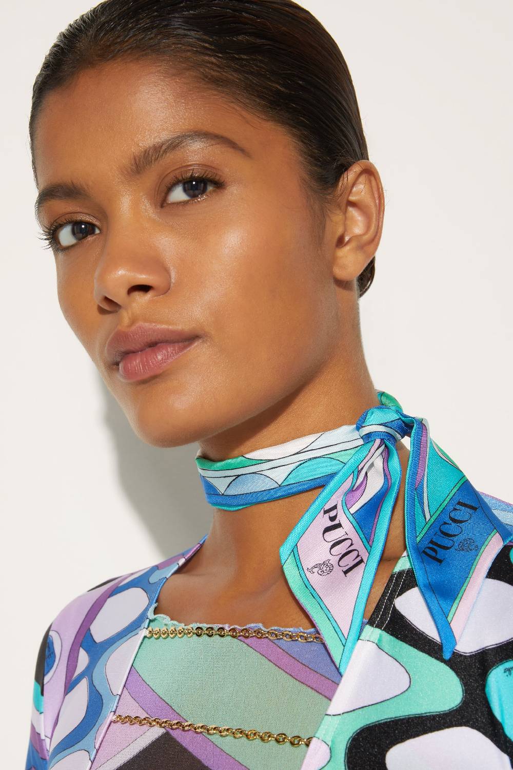 Pucci Foulard in seta con stampa Rombi Vendita Calda