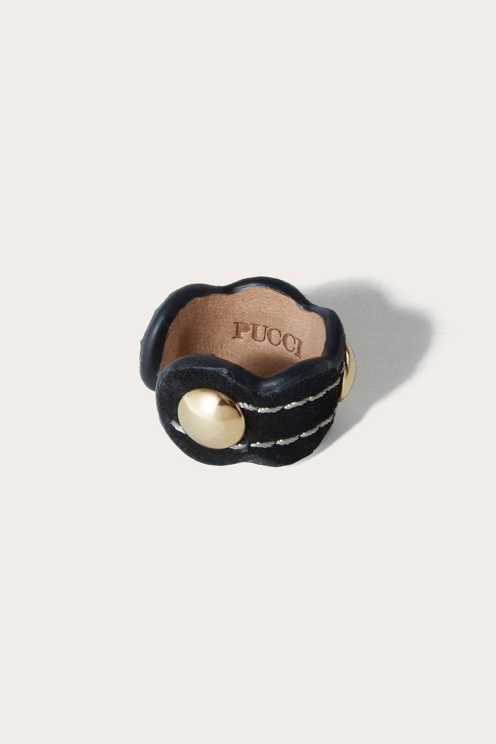Pucci Anello Onde sottile in pelle scamosciata Fornitura limitata