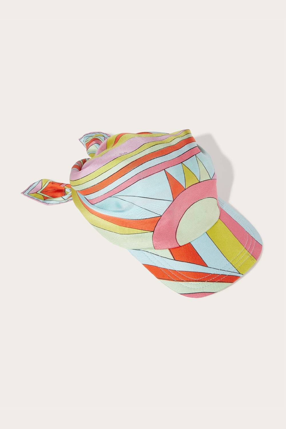 Pucci Cappello in seta con stampe Cigni e Iride Offerta Pasqua