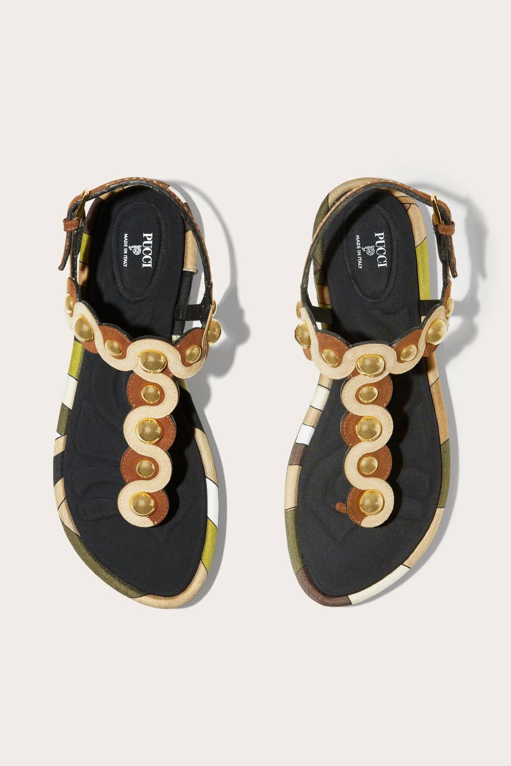 Pucci Sandali in pelle scamosciata con motivo Onde Grandi sconti