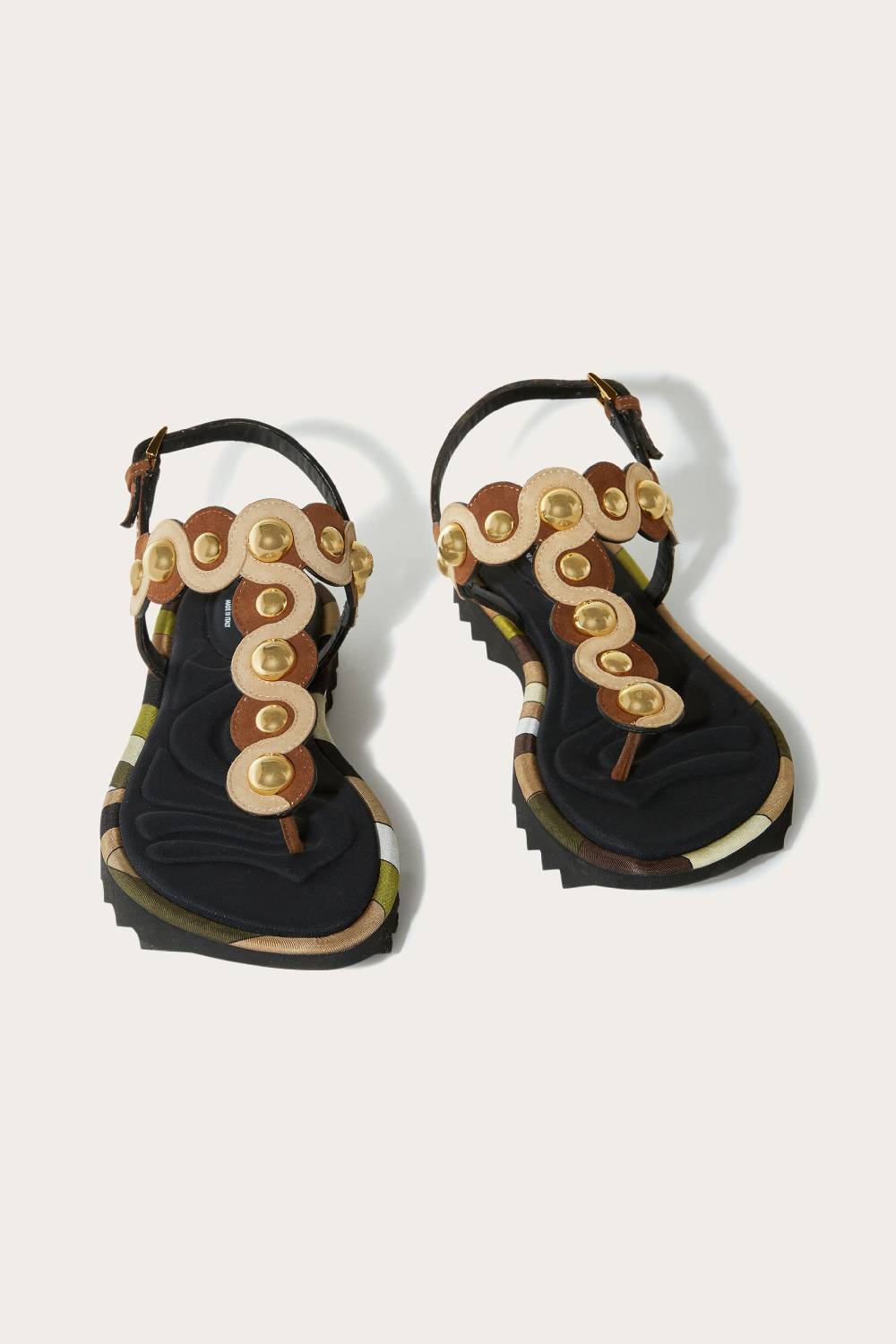 Pucci Sandali in pelle scamosciata con motivo Onde Grandi sconti