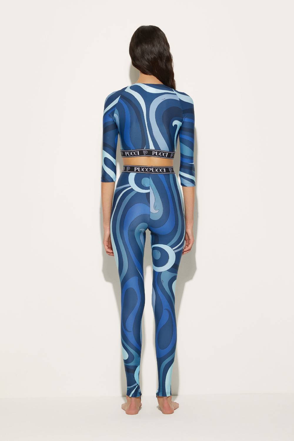 Pucci Crop top con stampa Marmo Prezzo basso