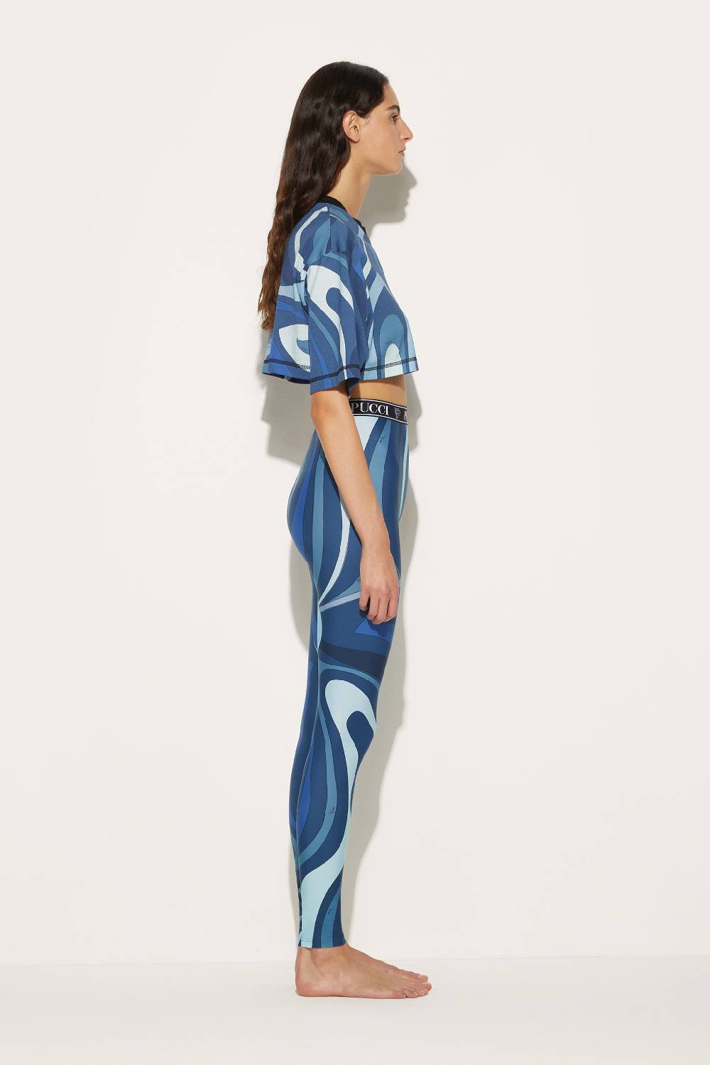 Pucci Crop top con stampa Marmo Rilascio limitato