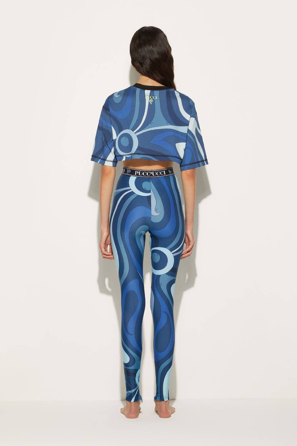 Pucci Crop top con stampa Marmo Rilascio limitato
