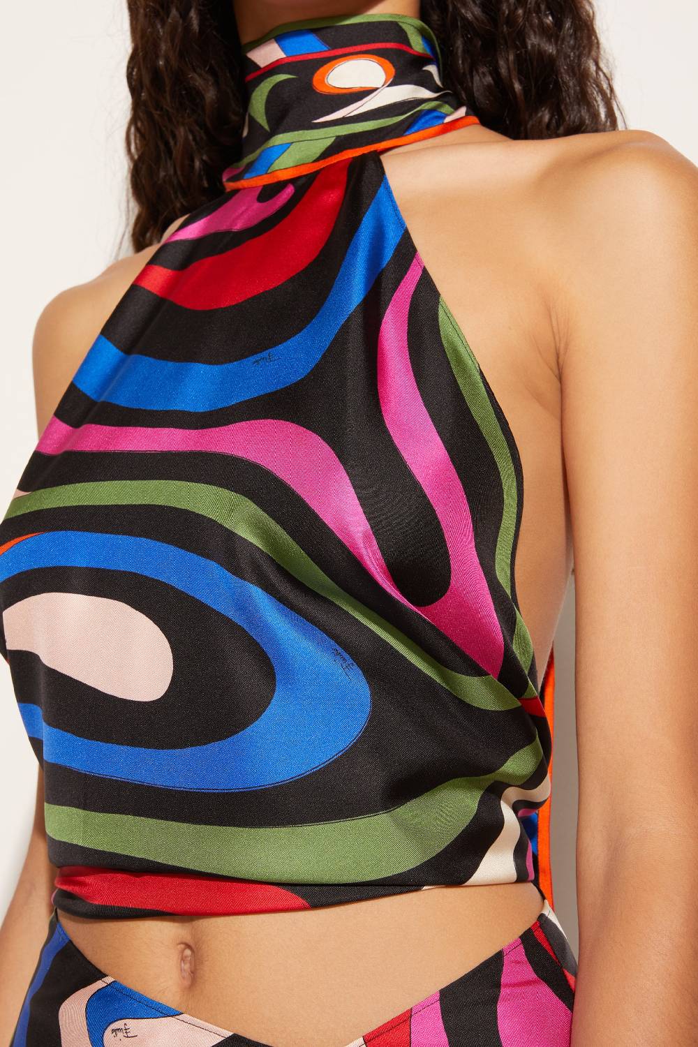 Pucci Top in seta con stampa Marmo Fino al 65% di sconto