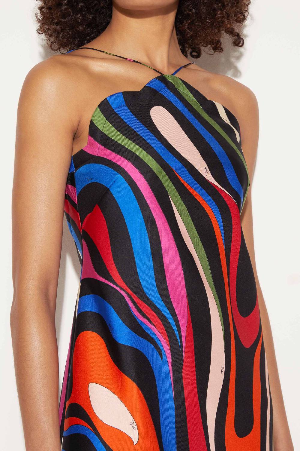 Pucci Mini abito in seta con stampa Marmo Sostegno trimestrale