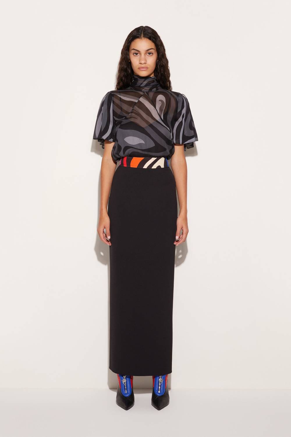 Pucci Gonna lunga con stampa Marmo Esporta salva