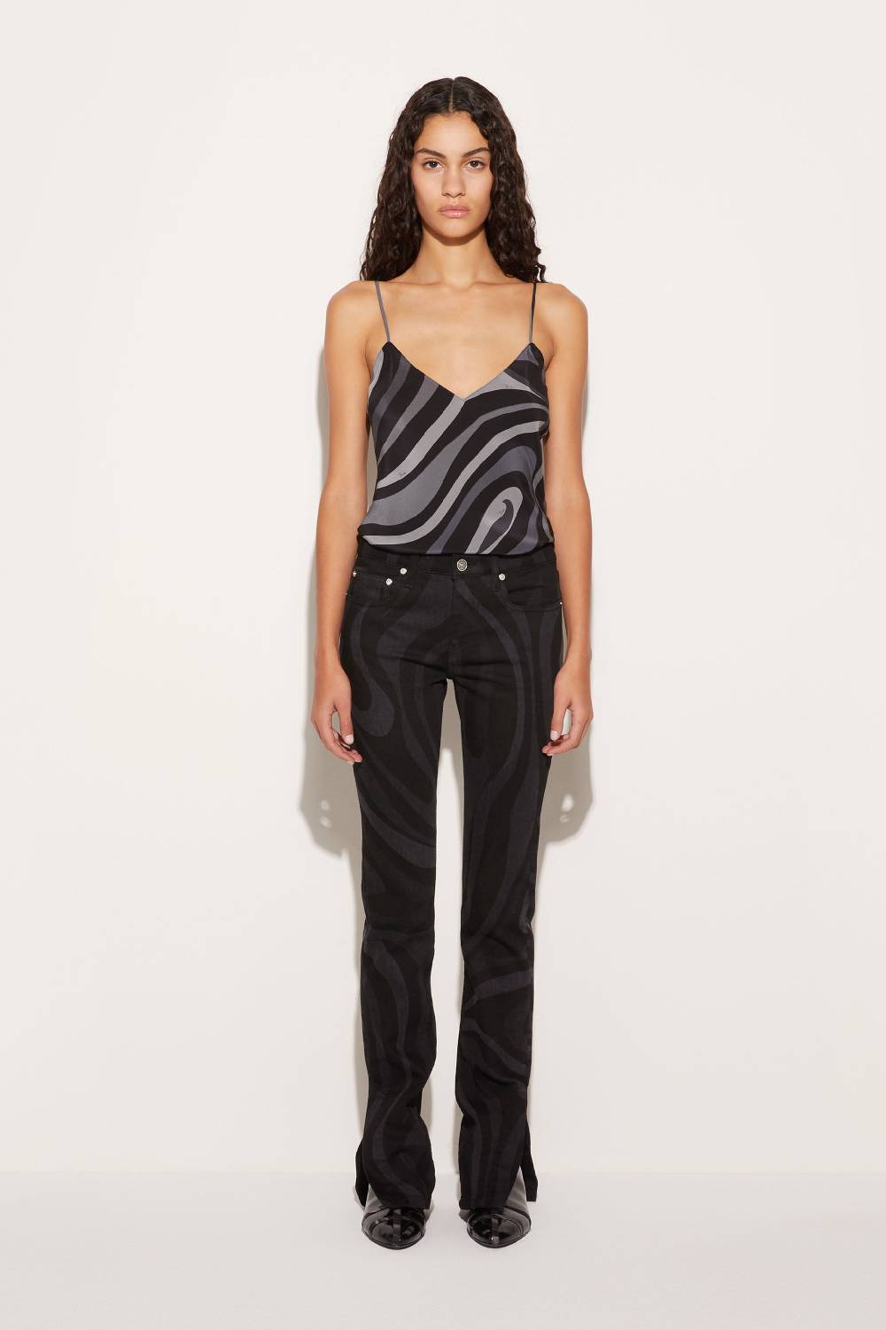 Pucci Top in seta con stampa Marmo Prezzo Ridotto