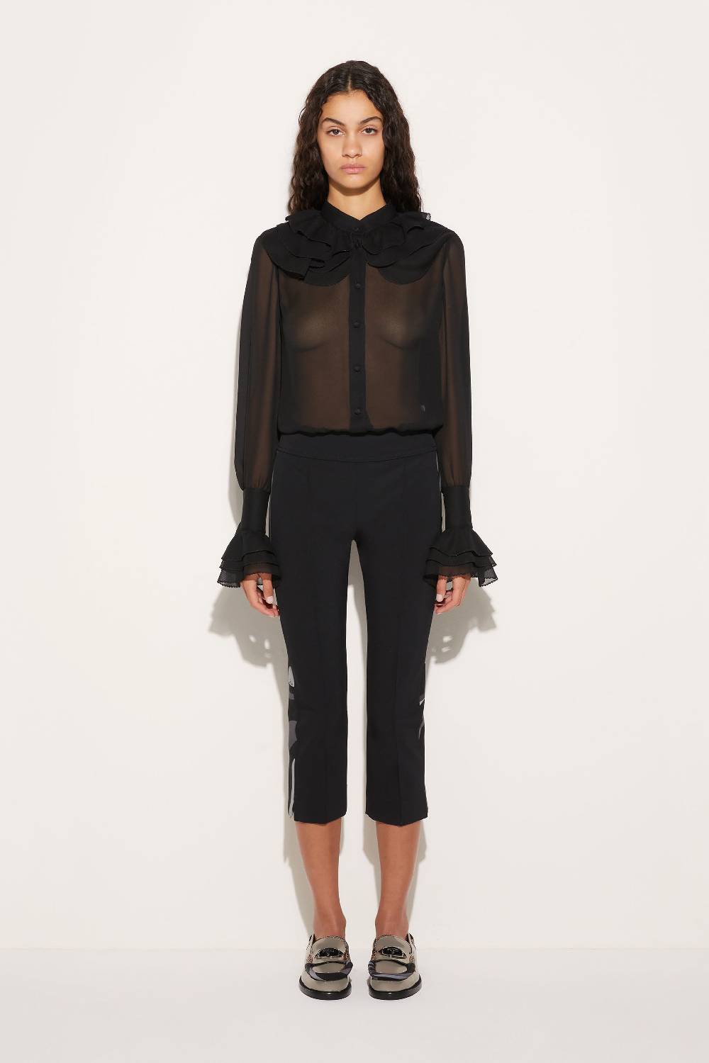 Pucci Pantaloni cropped con stampa Marmo Sottocosto
