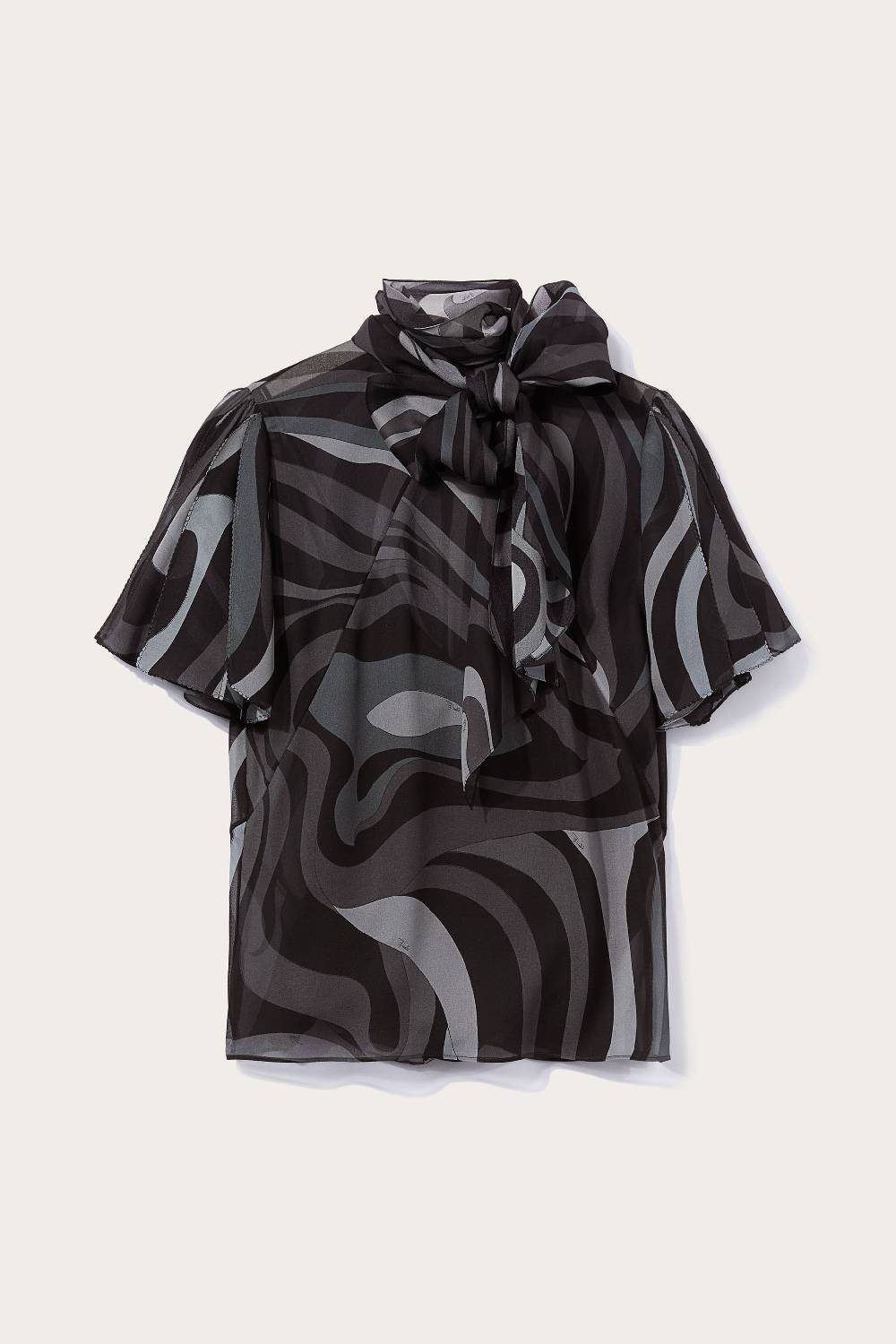 Pucci Top in seta con stampa Marmo Offerta