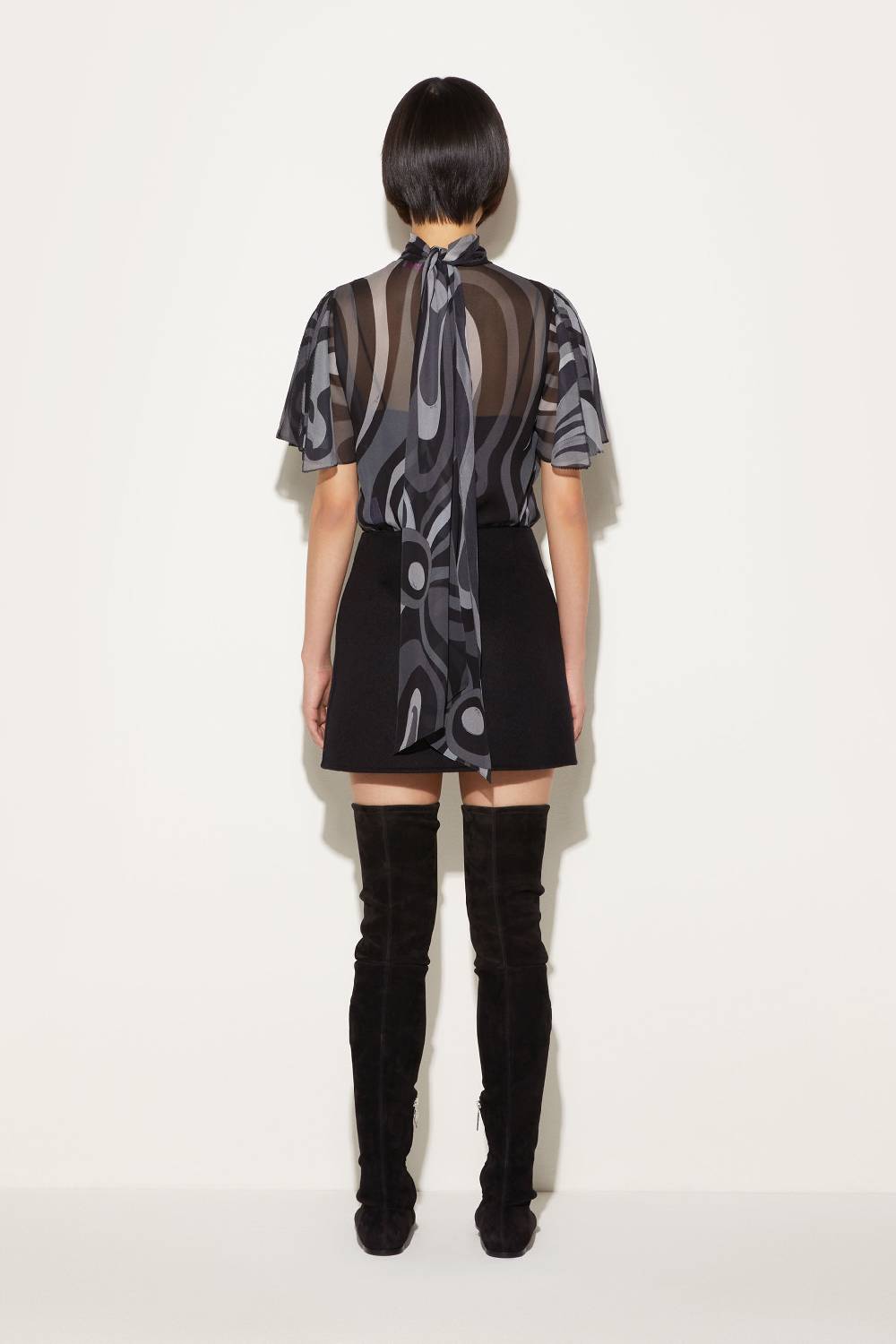 Pucci Top in seta con stampa Marmo Offerta