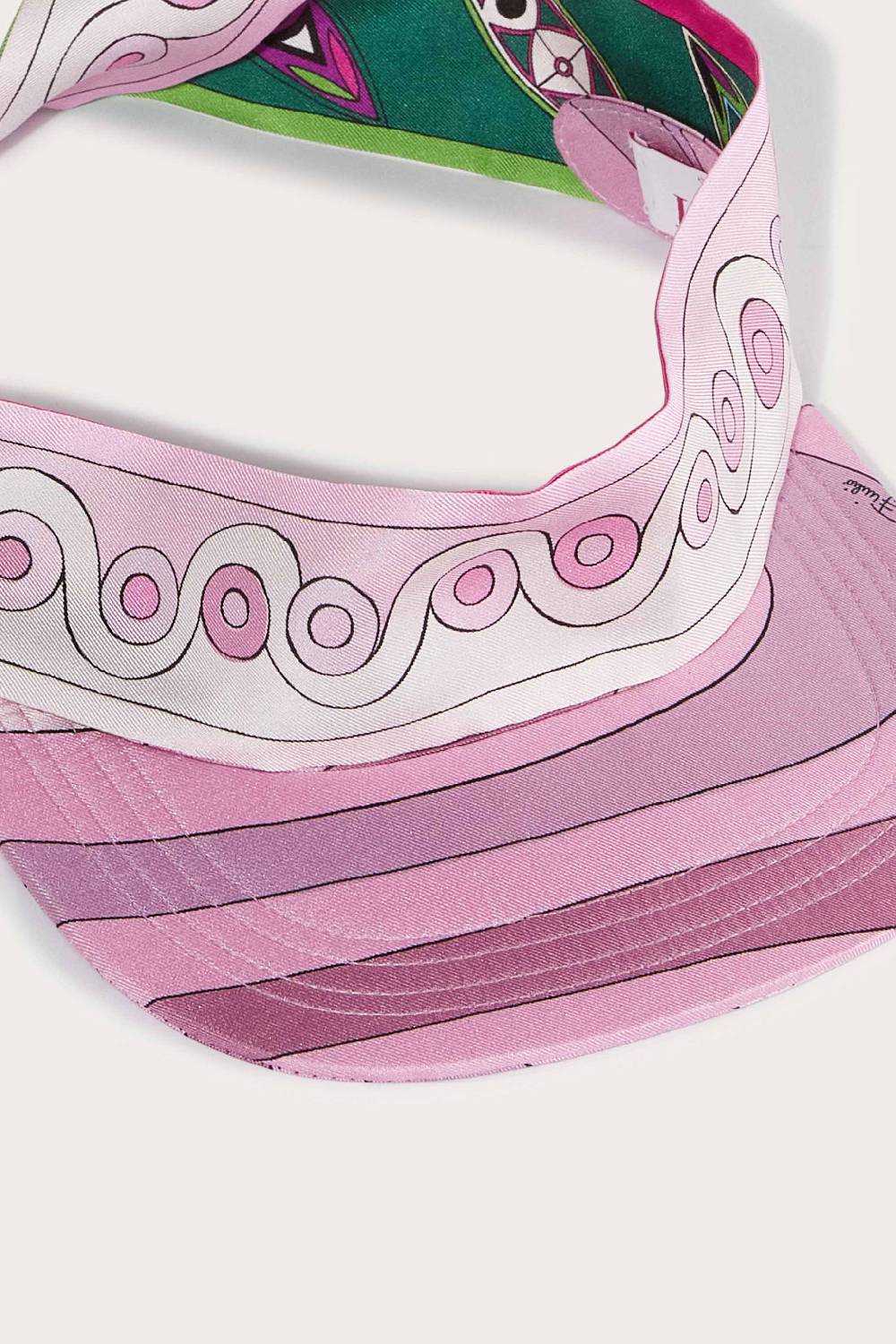 Pucci Visiera in seta con stampe Marmo e Onde Grande vendita