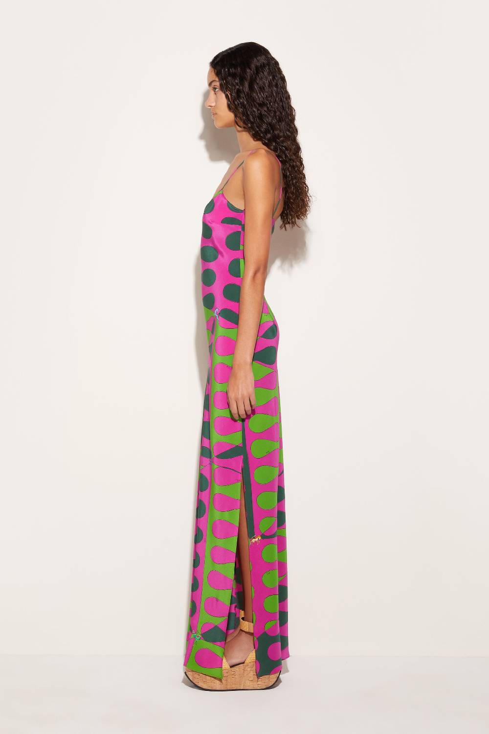 Pucci Abito lungo in seta con stampa Leocorno Shopping online