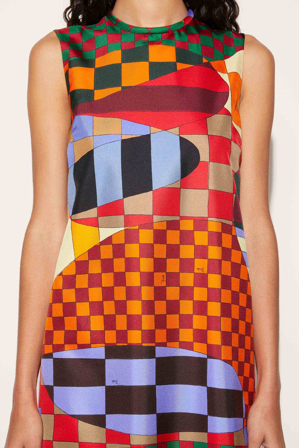 Pucci Mini abito in seta con stampa Giardino Offerta natalizia