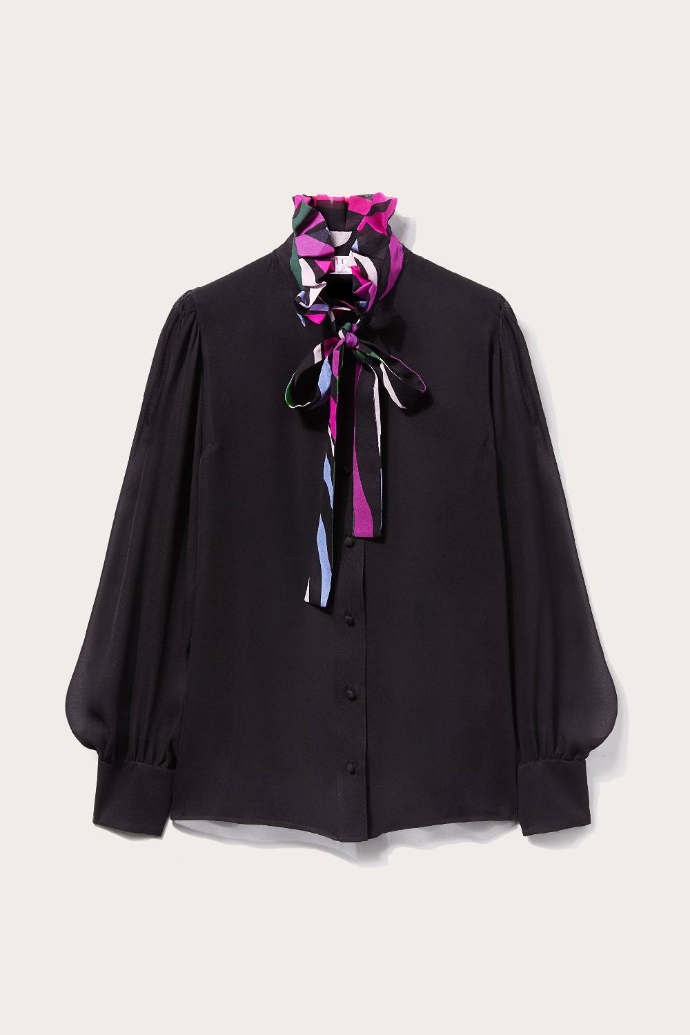 Pucci Camicia in seta con finiture Marmo Super sconto