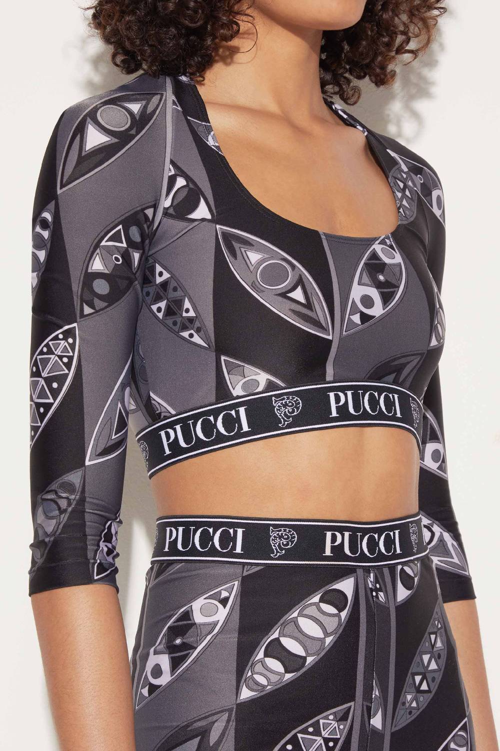 Pucci Crop top con stampa Girandole Limitato a 3 giorni