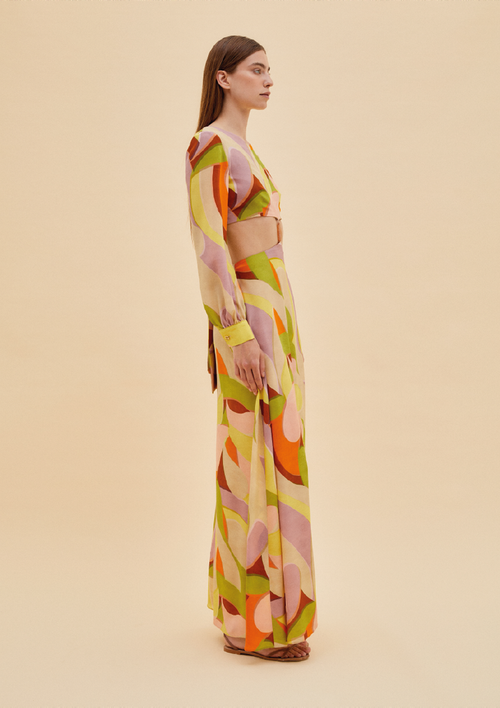 Raquel Diniz FIORALIE LONG DRESS Consegna Veloce