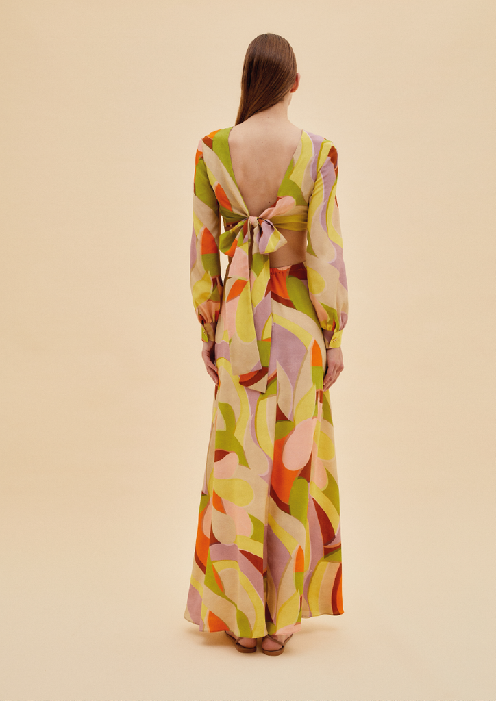 Raquel Diniz FIORALIE LONG DRESS Consegna Veloce