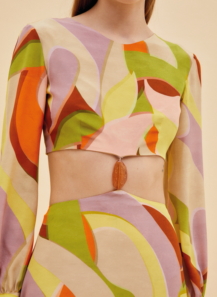 Raquel Diniz FIORALIE LONG DRESS Consegna Veloce
