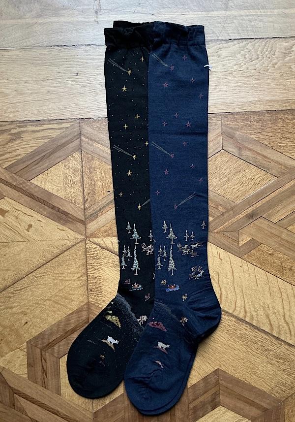 Rose & Lini ANTIPAST WOOL “LAGOM” AM-792HS LONG SOCKS BLUE Soddisfazione Garantita