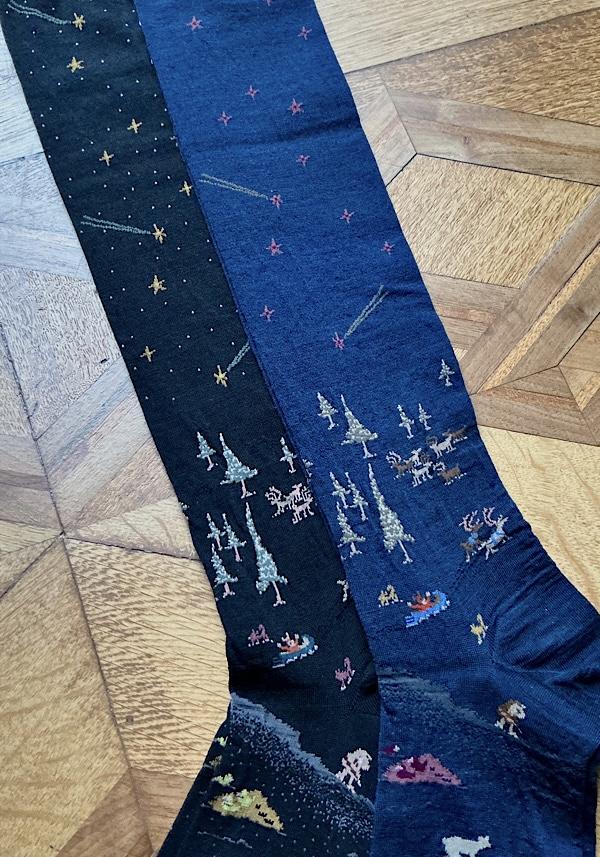 Rose & Lini ANTIPAST WOOL “LAGOM” AM-792HS LONG SOCKS BLUE Soddisfazione Garantita