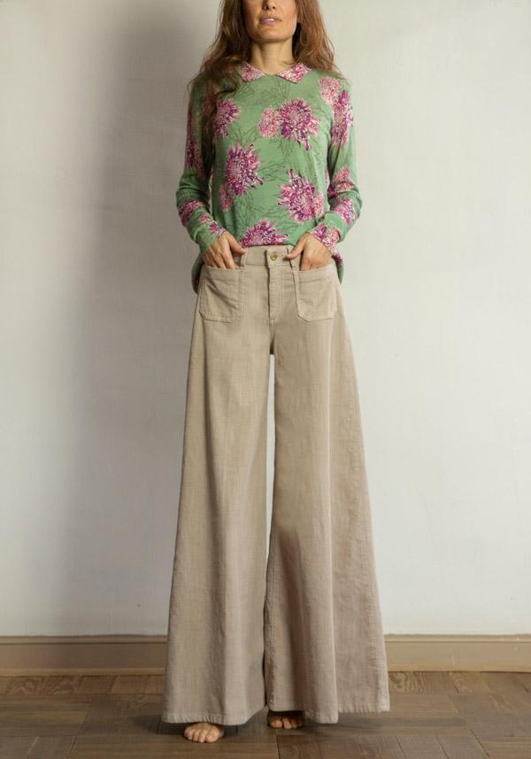 Rose & Lini PS. DON’T FORGET ME “GRACE DYED” WIDE LEG PANTS AVANA Fino Al -60%