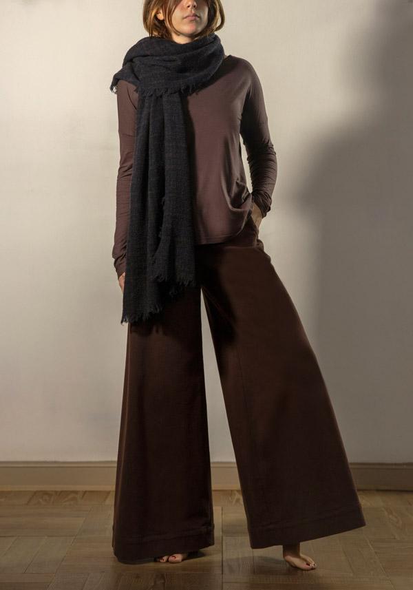 Rose & Lini FALIERO SARTI WOOL & CASHMERE “PERRISON” BLUE SCARF Sottocosto