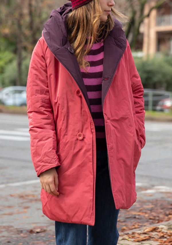 Rose & Lini OOF WEAR REVERSIBLE “JACKET 9410” BORDEAUX & FUCSIA Nuova