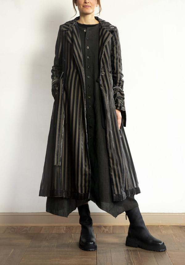 Rose & Lini A TENTATIVE ATELIER COTTON “JOSEPH” OLIVE COAT Italia
