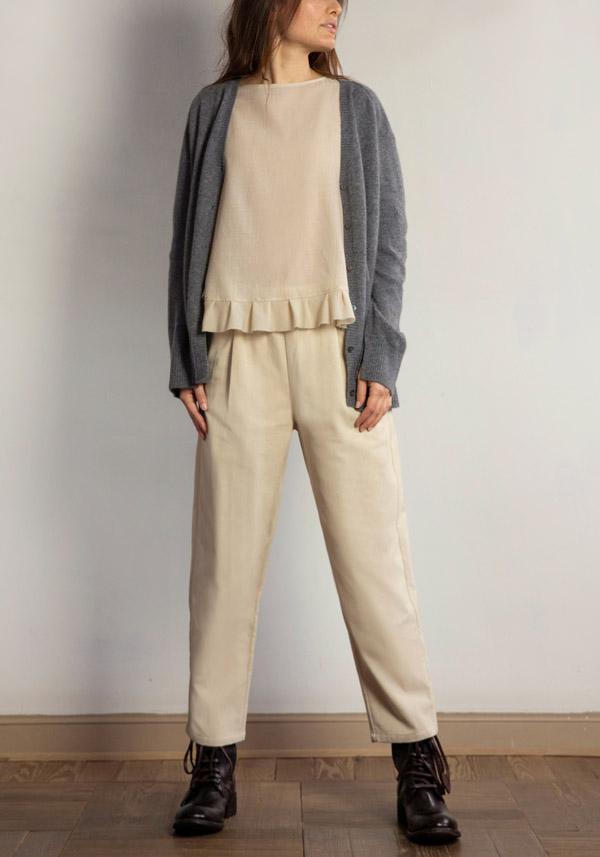 Rose & Lini BE YOU CASHMERE “CARDIGAN 3023” GREY Qualità Garantita