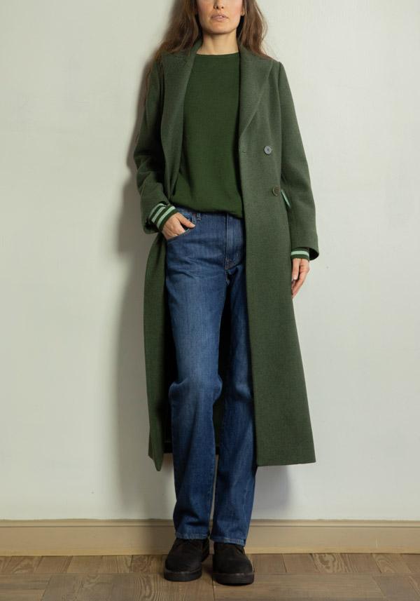 Rose & Lini BE YOU CASHMERE “ROUND NECK 1123” BOTTLE GREEN SWEATER Negozi Online