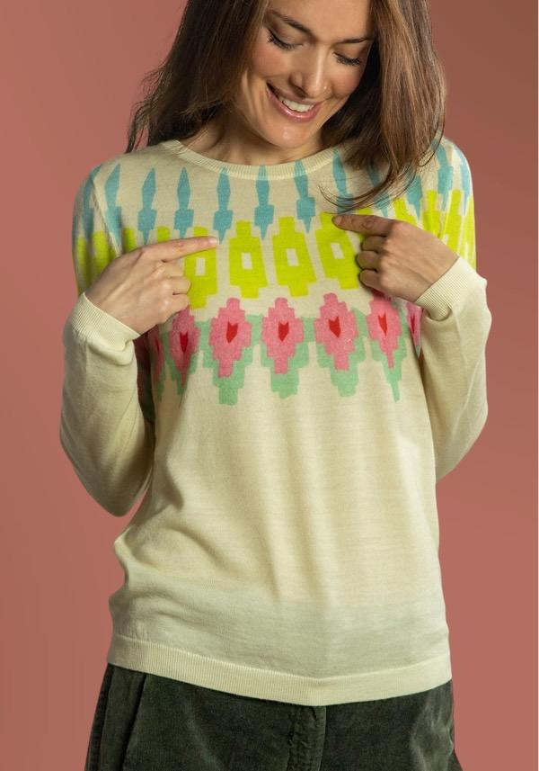 Rose & Lini IN BED WITH YOU WOOL “BARCHETTA 04” BANANA SWEATER Promozione Limitata