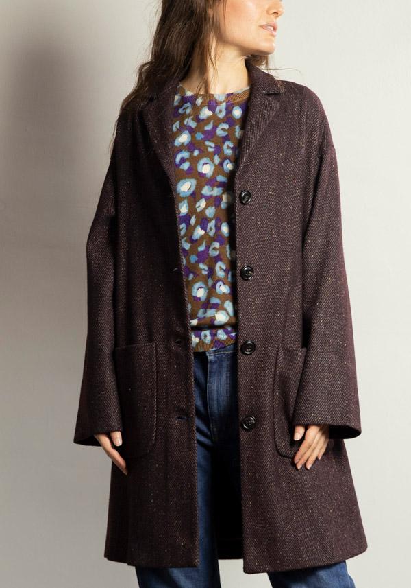 Rose & Lini IN BED WITH YOU WOOL “GIROCOLLO 08” COGNAC SWEATER Fino Al -60%
