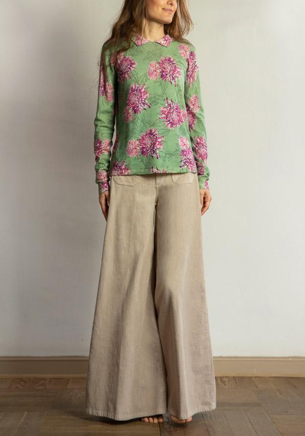 Rose & Lini IN BED WITH YOU WOOL FLORAL SWEATER “22” SAGE Shopping Online