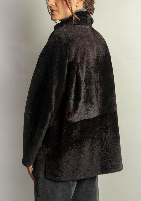 Rose & Lini FURLING BY GIANI REVERSIBLE LAMBSKIN “BABY LAMB” EBONY JACKET Novità