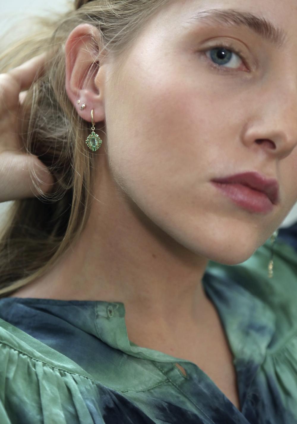 Rose & Lini 5 OCTOBRE “MALO SHORT” GOLD EARRINGS Outlet