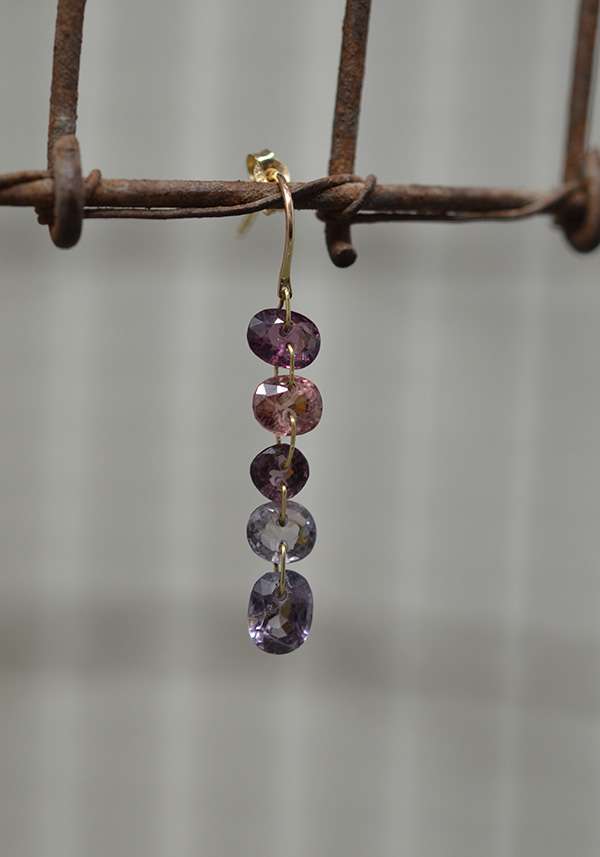 Rose & Lini 5 OCTOBRE “124 LTD” GOLD & SPINELS EARRINGS Saldi