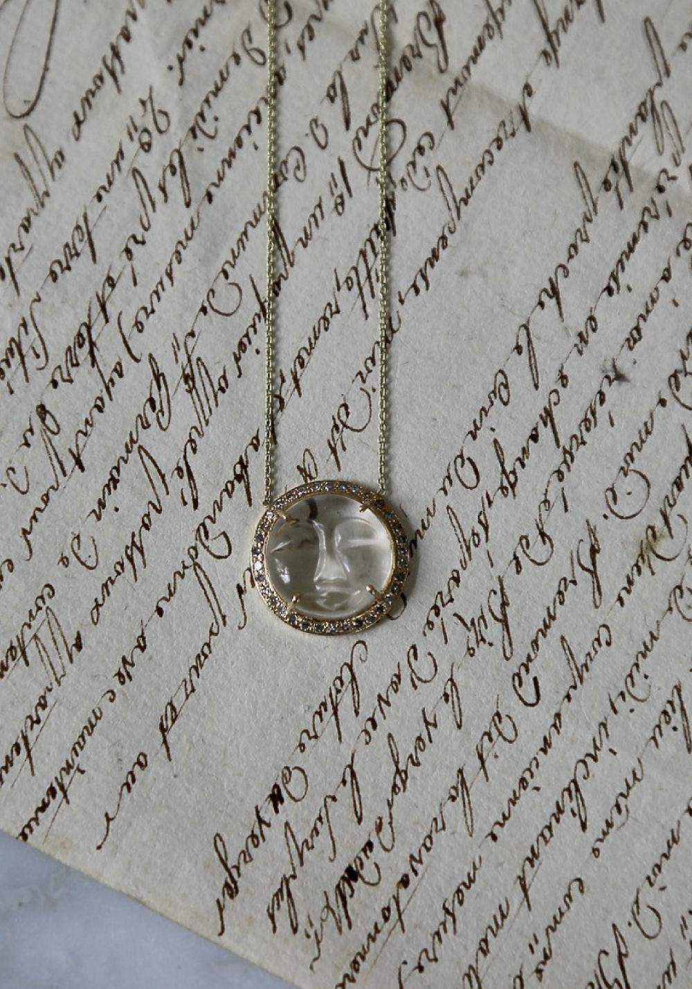 Rose & Lini 5 OCTOBRE “MOON” CRYSTAL NECKLACE I Più Venduti