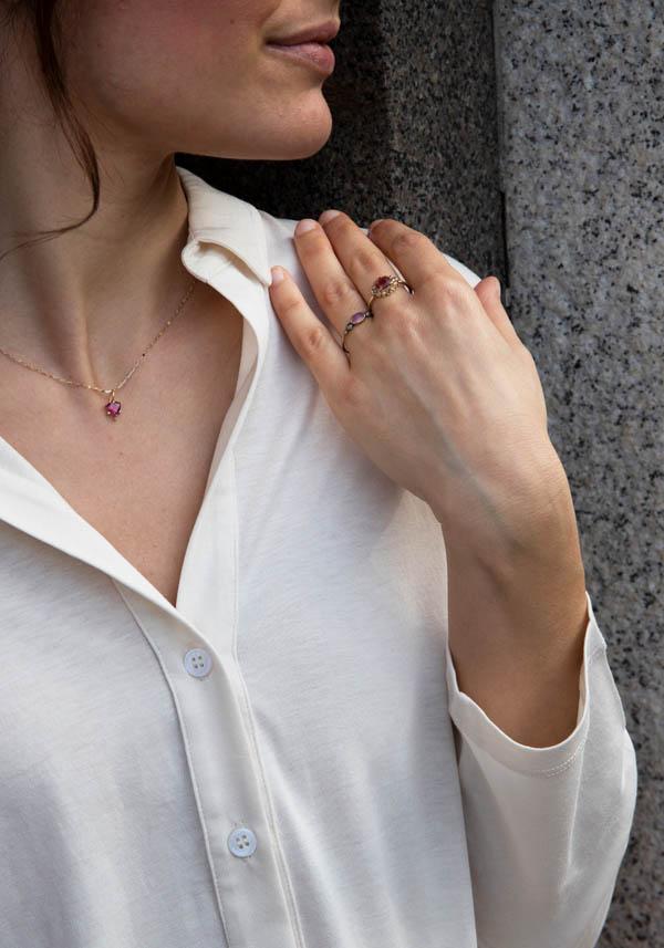 Rose & Lini 5 OCTOBRE “NAO” HEART PENDANT NECKLACE In Saldo