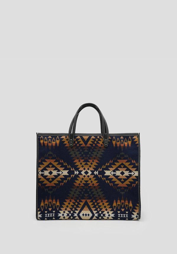 Rose & Lini A VACATION “TANK SHOPPER LARGE” TRAILS NAVY BAG Italia