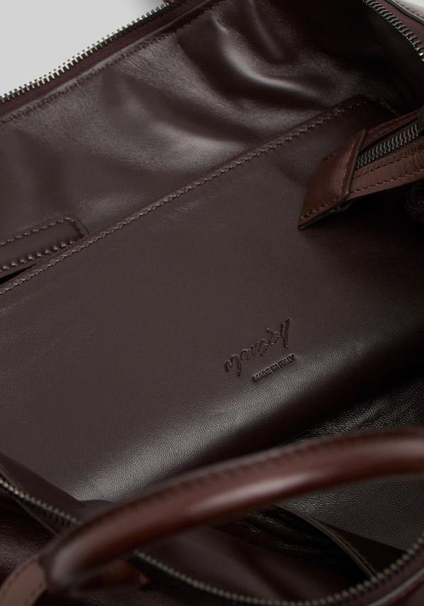Rose & Lini MARSÈLL “4 IN ORIZZONTALE” MORO BROWN LEATHER BAG Vendita
