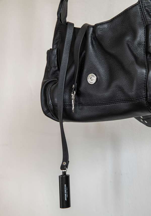 Rose & Lini JÉRÔME DREYFUSS “HELMUT S” BLACK LEATHER BAG Pezzi Unici