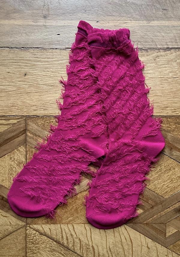 Rose & Lini ANTIPAST WOOL “FRINGE” AS-223 SOCKS MAGENTA Presa