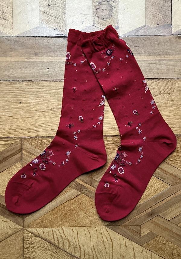Rose & Lini ANTIPAST WOOL “HELLO ANGEL” KT-170S SOCKS RED Saldi
