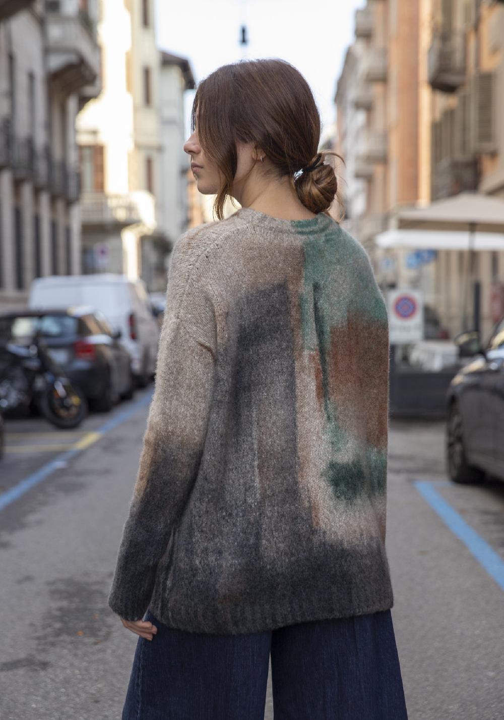 Rose & Lini FISSORE CASHMERE “MARIANNE 26” MULTICOLOR PULLOVER Pezzi Unici