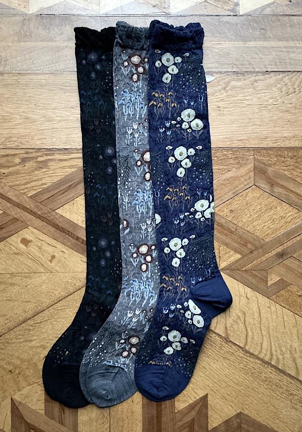 Rose & Lini ANTIPAST WOOL “WINTER GARDEN” AM-789HS LONG SOCKS MIX GREY Novità